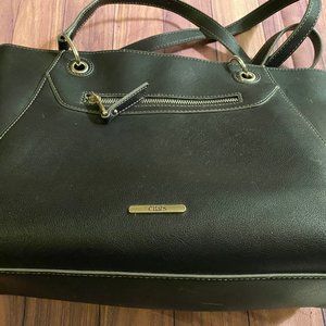 Chaps Black Leather Purse
